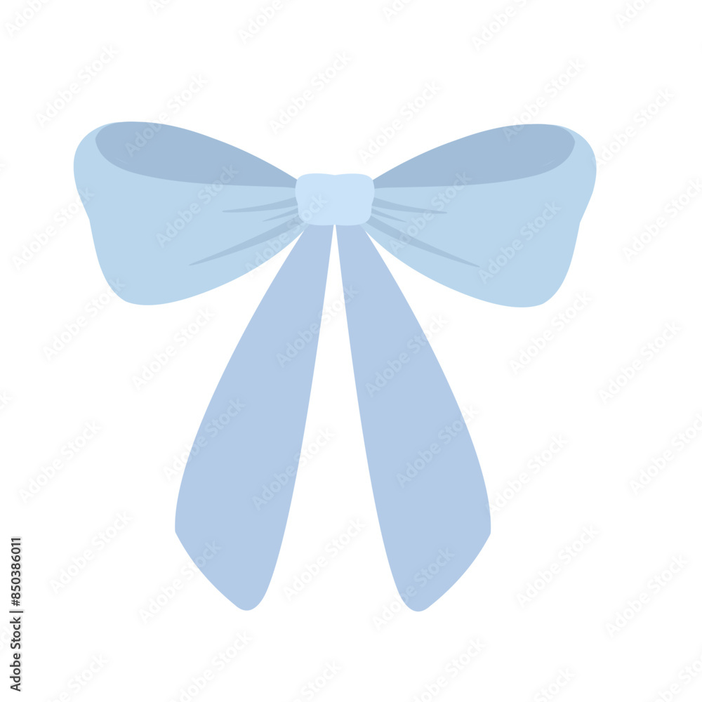 Blue ribbon bow isolated on white Blue ribbon bow isolated on white
