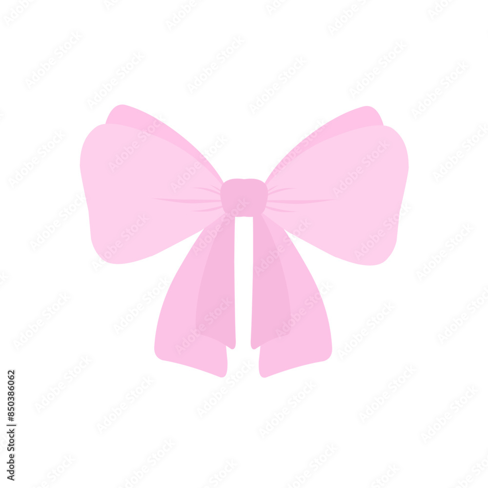 Lilac ribbon bow isolated on white Lilac ribbon bow isolated on white