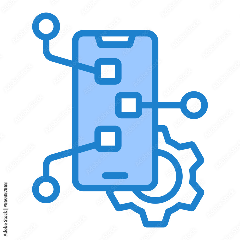 Fototapeta premium Mobile App Development Icon