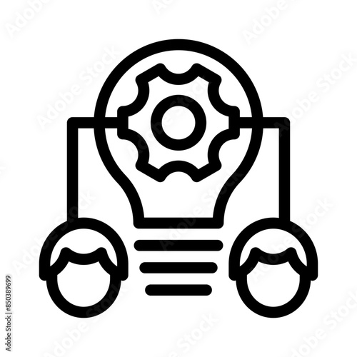 cooperate line icon