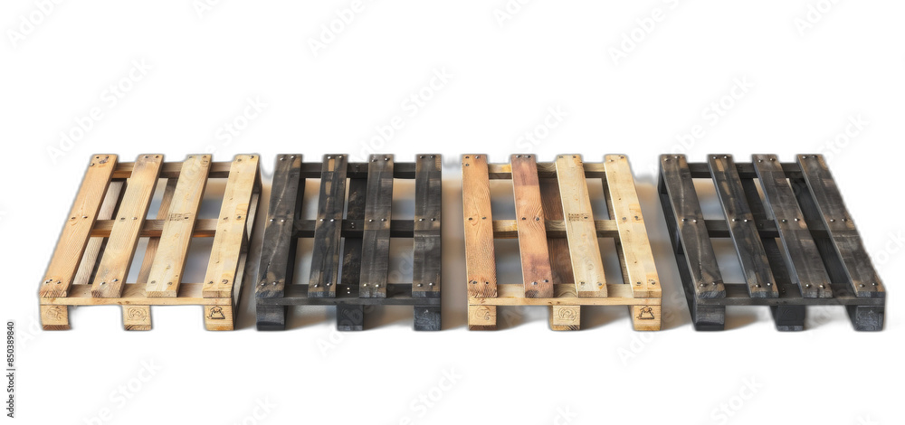 Isolated transparency background of wooden pallets, PNG Isolated transparency background of wooden pallets, PNG