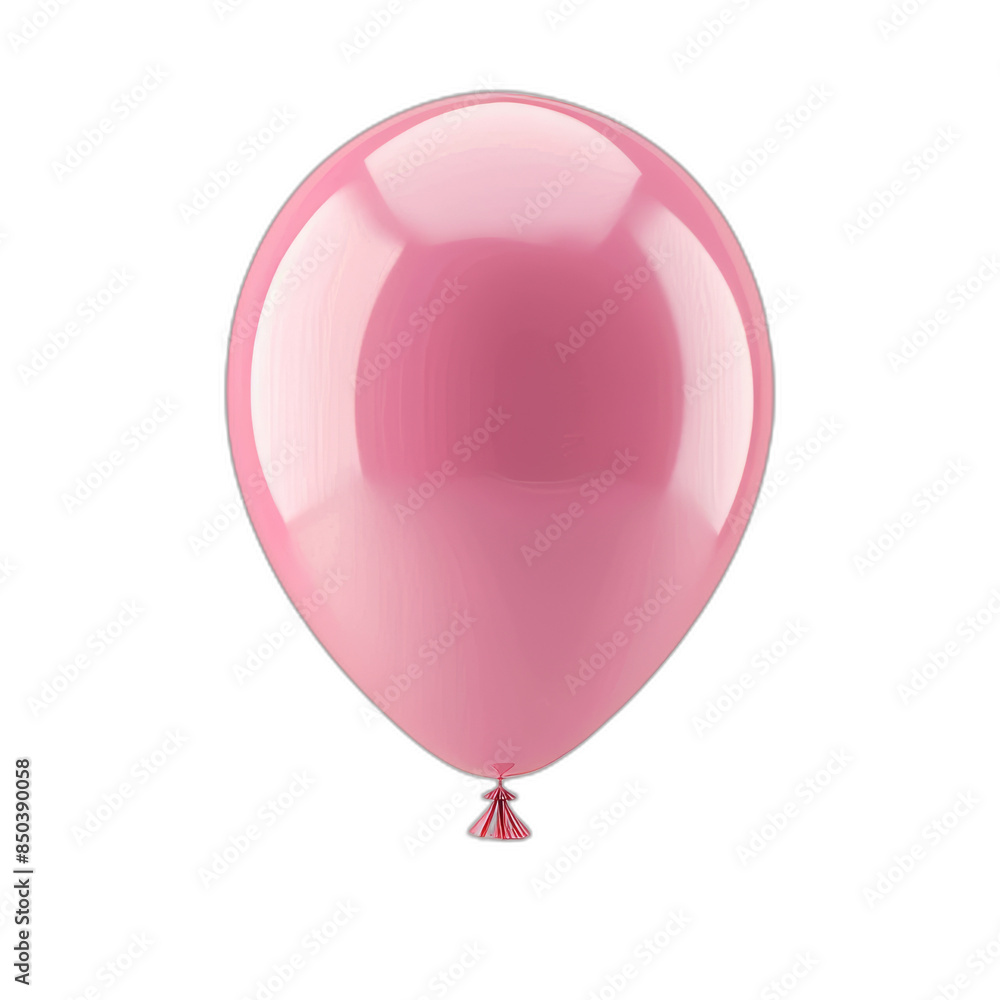 An isolated transparency background with a pink balloon An isolated transparency background with a pink balloon