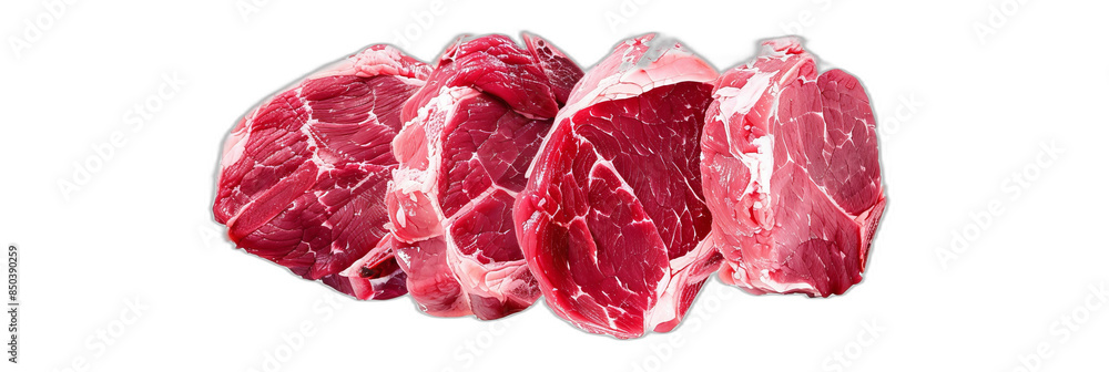 Using a transparent background to isolate fresh raw meat chops, PNG Using a transparent background to isolate fresh raw meat chops, PNG