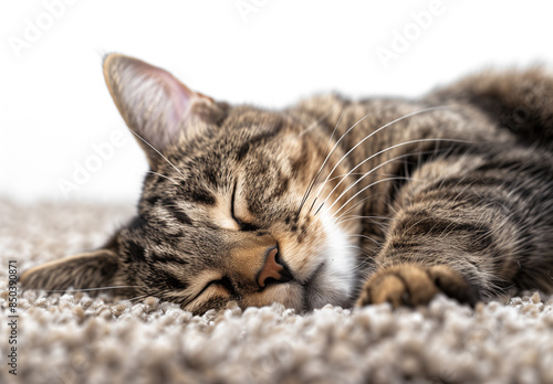 cat sleeping on the floor