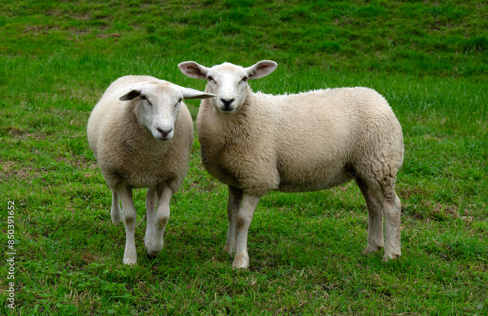 Sheep on green grass Sheep on green grass