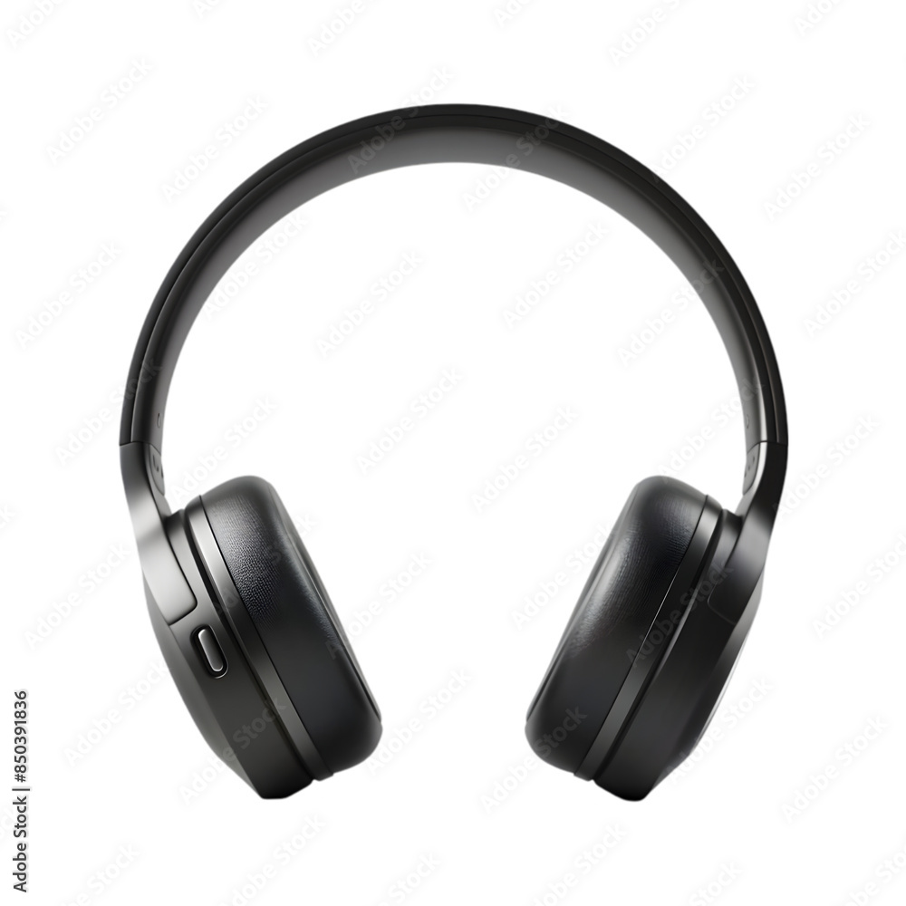 High-quality wireless over-ear headphones on transparent background High-quality wireless over-ear headphones on transparent background