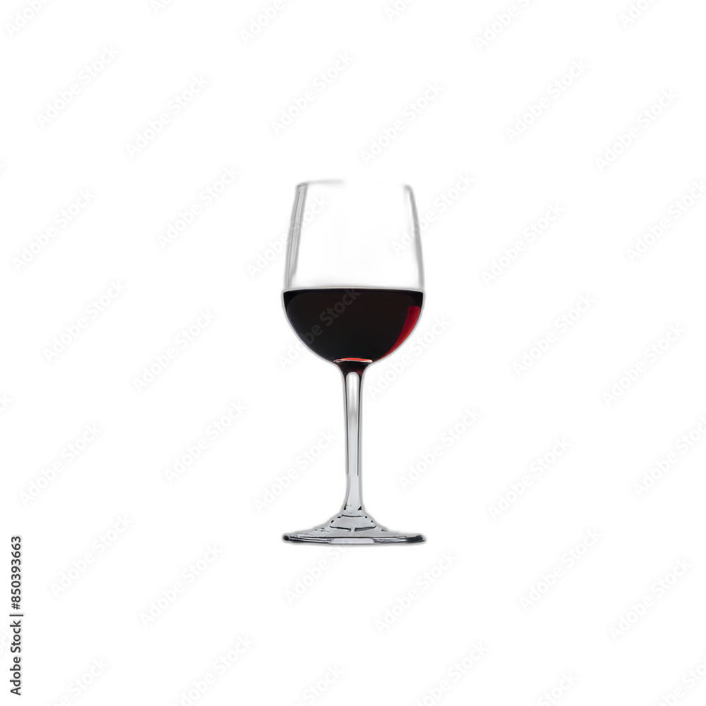 A glass of Malbec wine isolated on a transparent background A glass of Malbec wine isolated on a transparent background