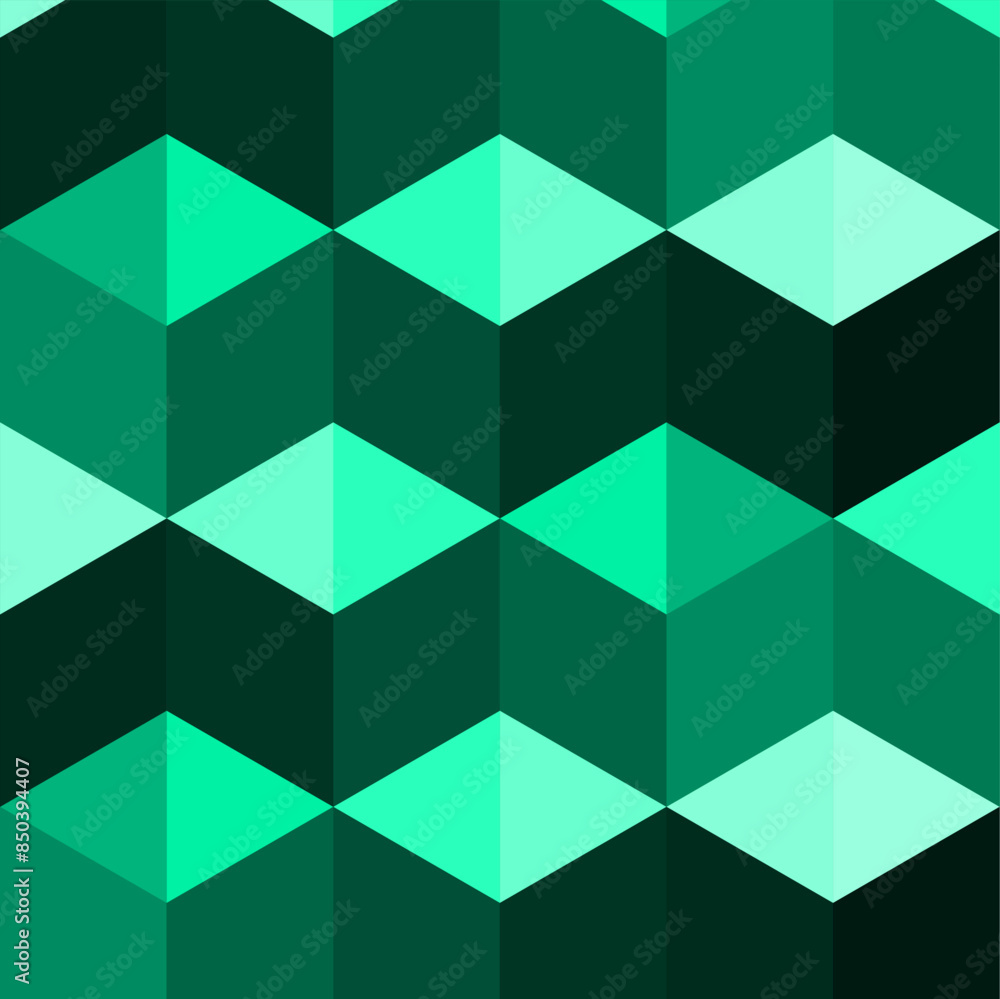 Green Abstract Half Minimal Voxels Pattern Background, Flat Style Green Abstract Half Minimal Voxels Pattern Background, Flat Style