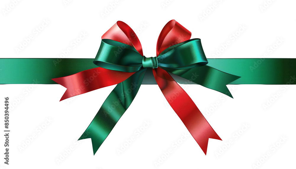 Festive red and green ribbon bow on transparent png background, perfect for holiday gift wrapping, Christmas decorations, and celebration adornments. Festive red and green ribbon bow on transparent png background, perfect for holiday gift wrapping, Christmas decorations, and celebration adornments.