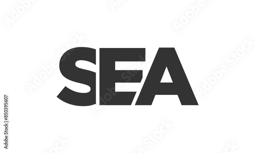 Free Download SEA logo design template with strong and modern bold text. Initial based vector logotype featuring simple and minimal typography. Trendy company identity. - GFXLoad