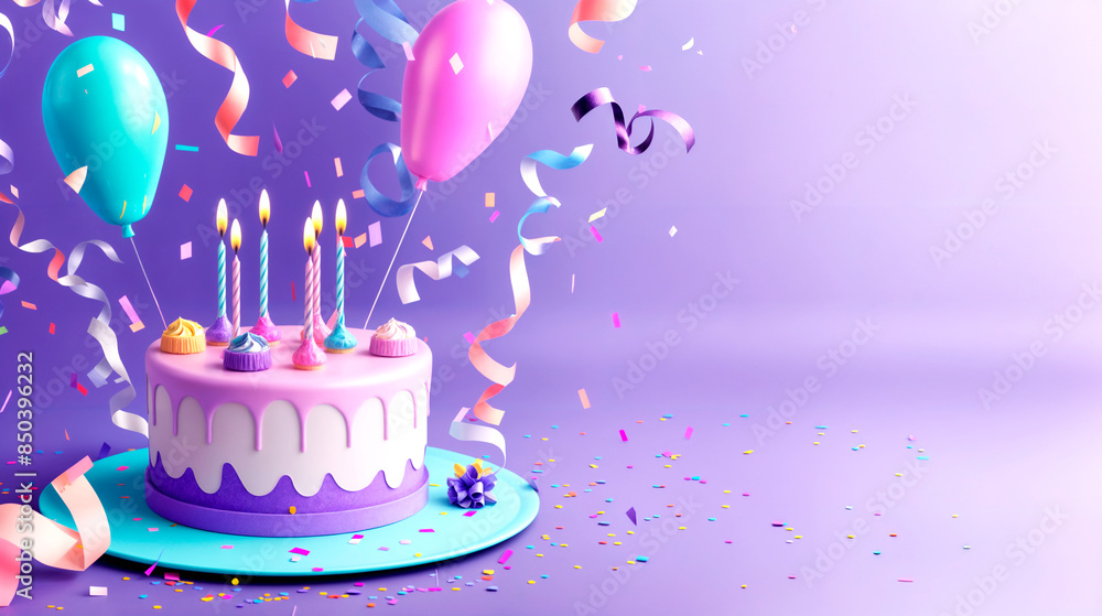 Birthday cake with candles. Festive birthday background Birthday cake with candles. Festive birthday background