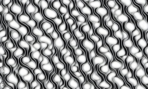 Black and white pattern. Abstract seamless pattern. AI generated.