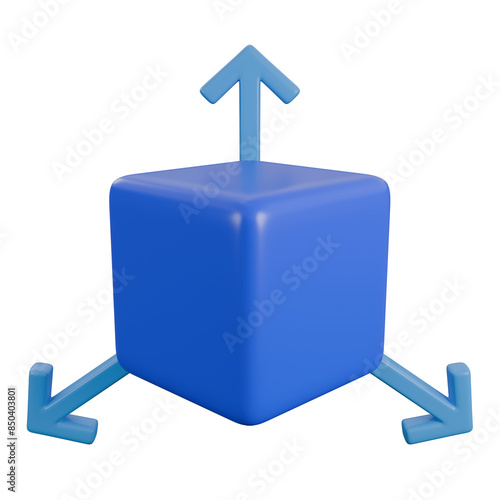 3d illustration of 3d cube
