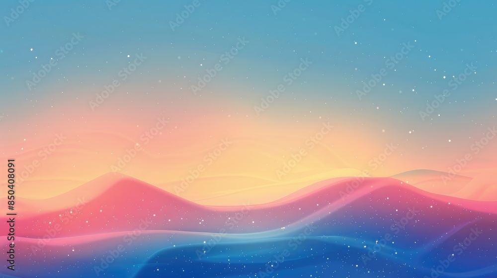 Fototapeta premium Smooth gradient background with sky and stars
