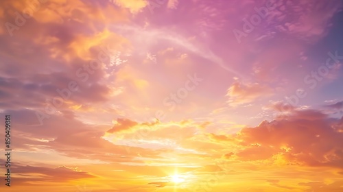 4K Time lapse of Majestic sunset or sunrise landscape Amazing light of nature cloudscape sky and Clouds moving away rolling colorful dark sunset clouds Footage timelapseNature environm : Generative AI photo