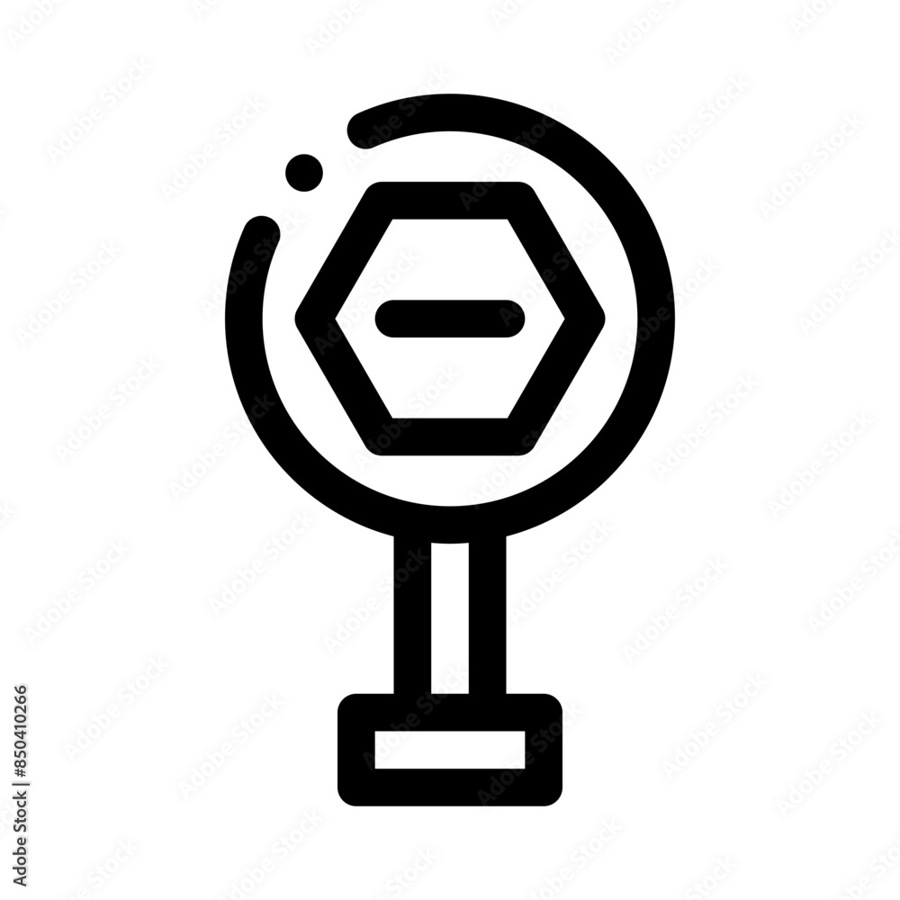 stop sign line icon stop sign line icon