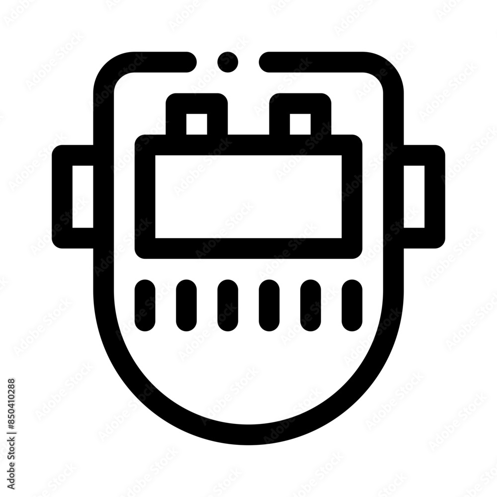 welding mask line icon welding mask line icon