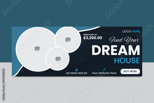 creative facebook cover design template. photo