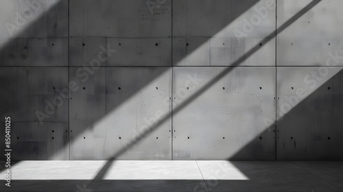 Wallpaper Mural A large, empty room with a wall of concrete Torontodigital.ca