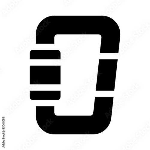 carabiner glyph icon