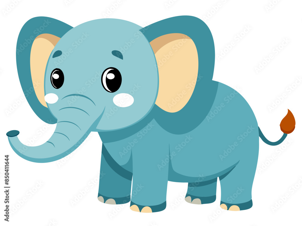 Obraz premium Leopard vector illustration, cute animal vector illustration, Leopard illustration vector, cute Leopard cartoon illustration