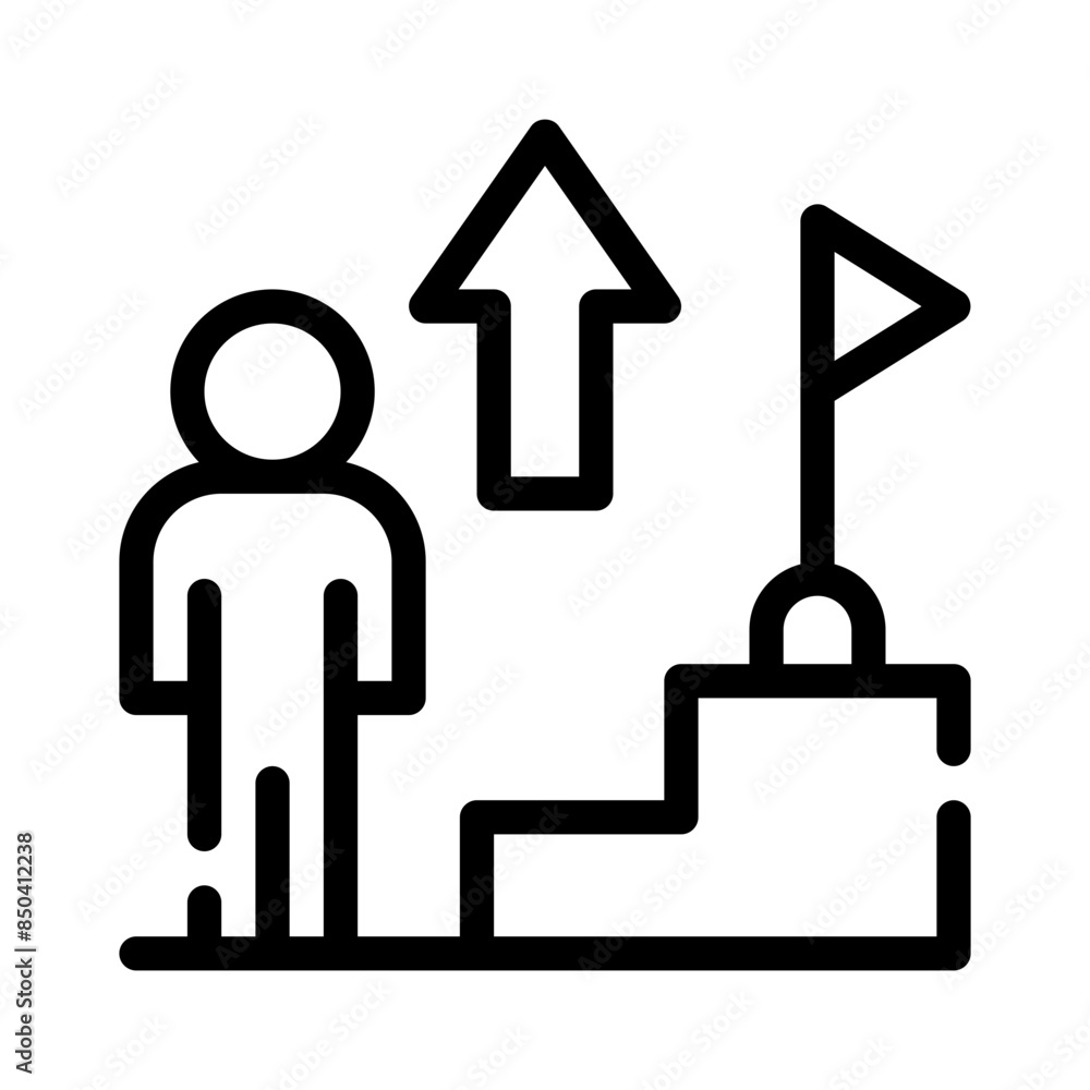 career advancement line icon career advancement line icon