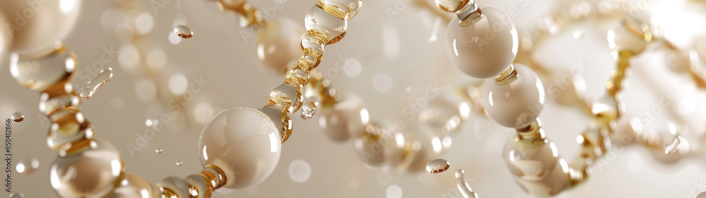 DNA helix structure, milky white, glowing light particles, scientific background DNA helix structure, milky white, glowing light particles, scientific background