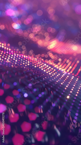 Wallpaper Mural Futuristic AI tech grid on softly blurred background Torontodigital.ca