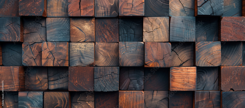 Sfondo per presentazioni o banner con blocchi di legno.