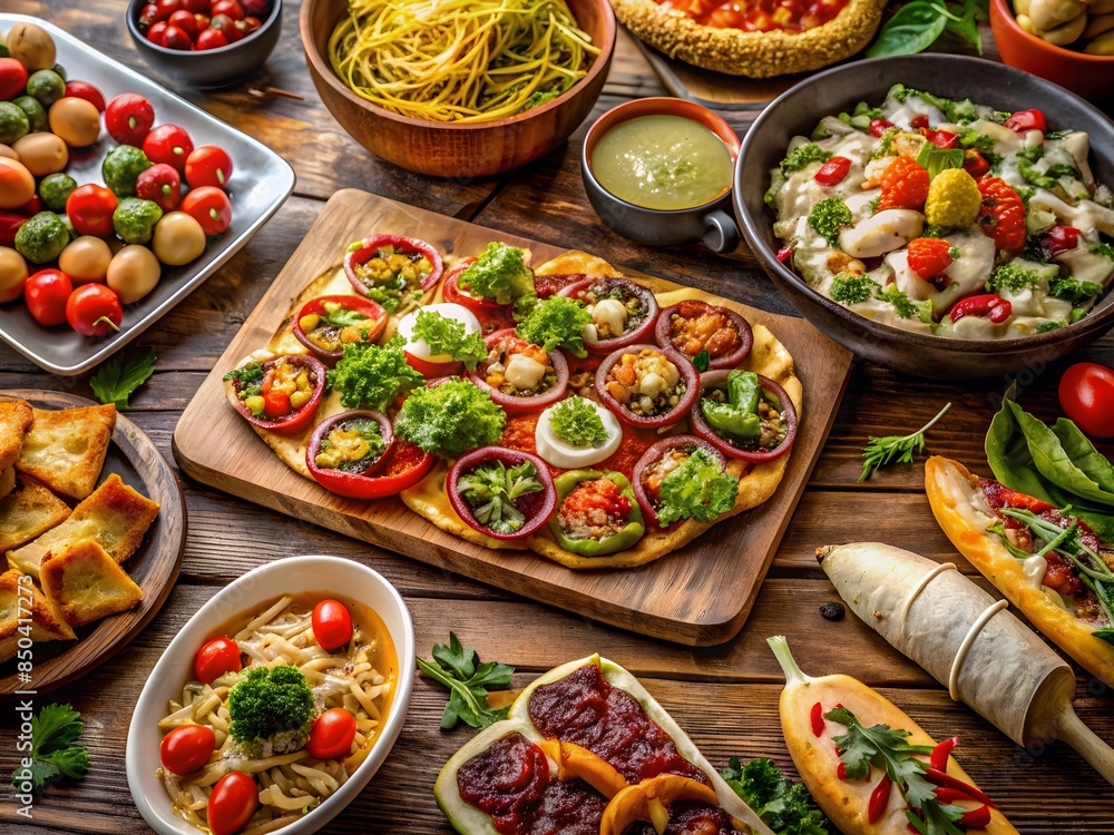 A Delicious And Healthy Meal Of Vegetables, Fruits, And Grains Is A Great Way To Get Your Daily Nutrients. A Delicious And Healthy Meal Of Vegetables, Fruits, And Grains Is A Great Way To Get Your Daily Nutrients.