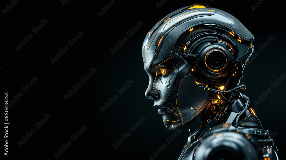 robot on black robot on black
