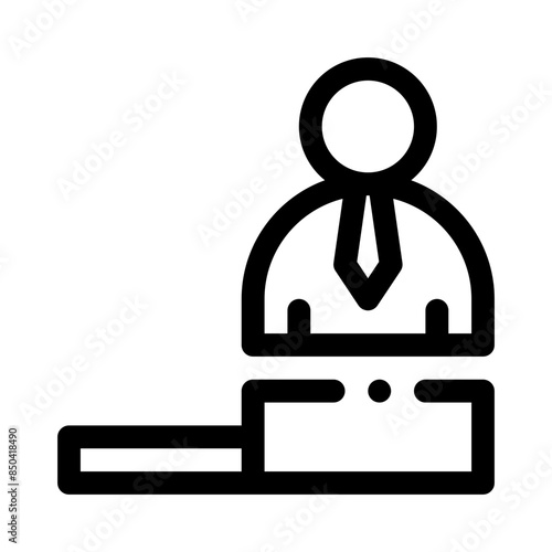 best employee line icon