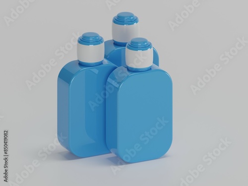 Oil bottle 3d illustration with white background 