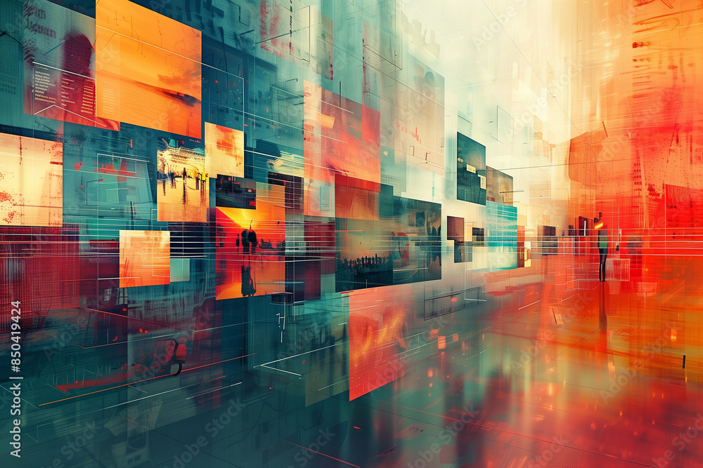 Naklejka premium abstract urban art background