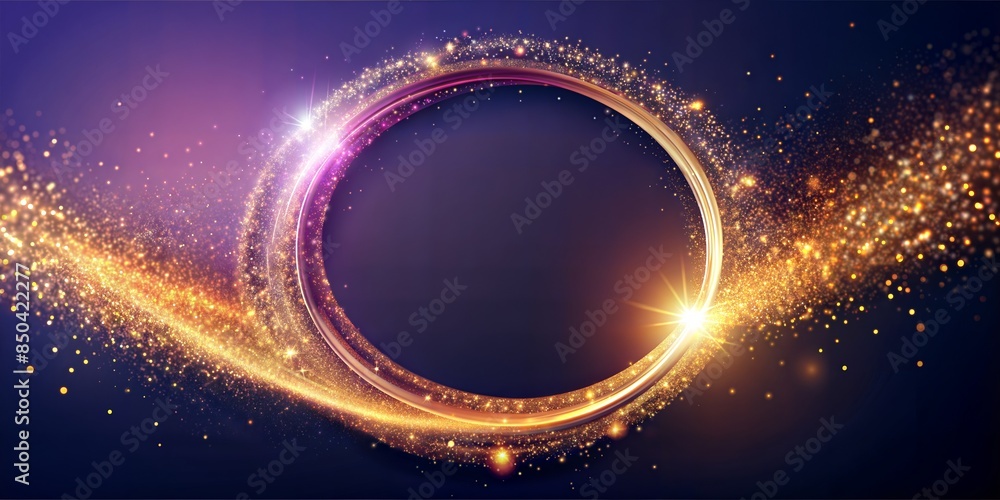Obraz premium Rainbow Circular Frame with Vibrant Light Effects Clean Modern Gradient Headers, Design Elements for Website header backgrounds