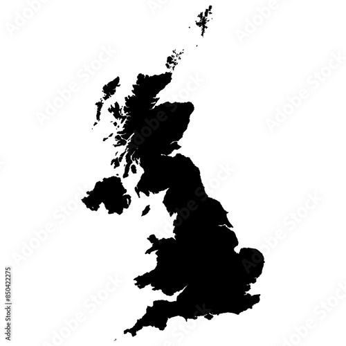 United Kingdom map silhouette vector illustration