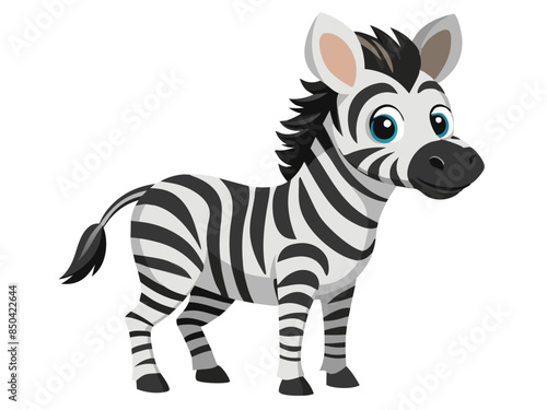 Zebra vector illustration, cute animal vector illustration, Zebra illustration vector, cute Zebra cartoon illustration