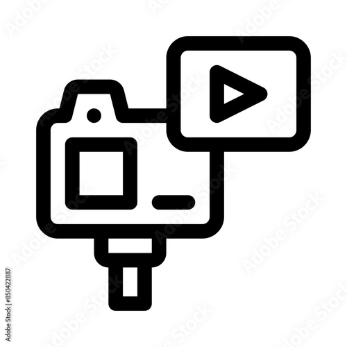 vlogger line icon