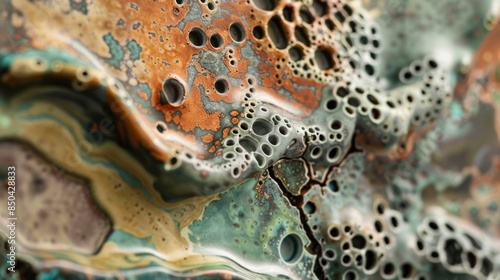 A detailed look at abstract ceramic glazes photo