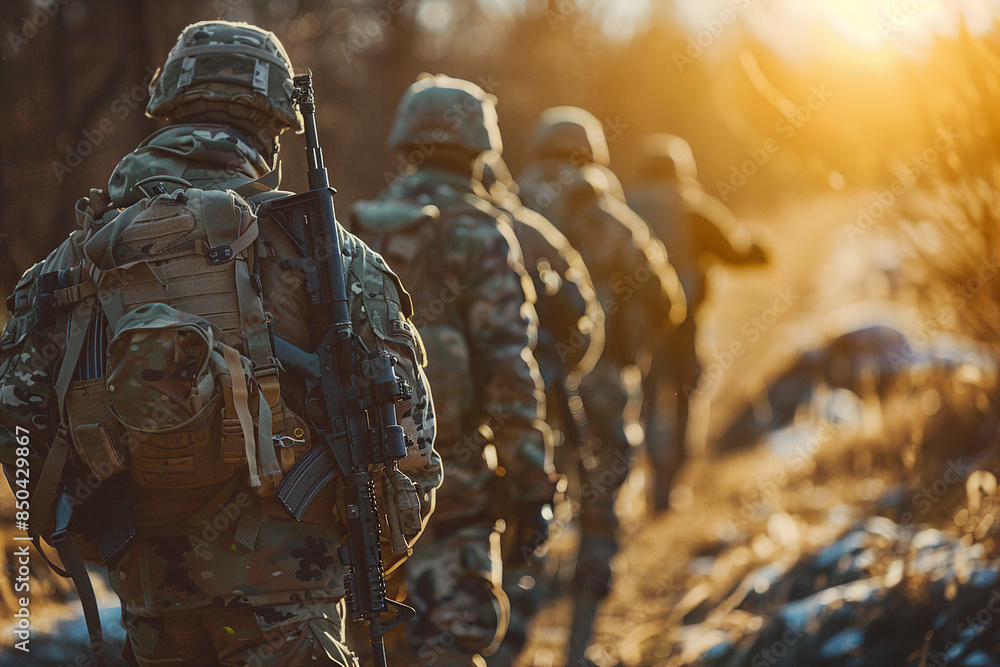AI generated photo of people soldiers in combat gear fight on the ...