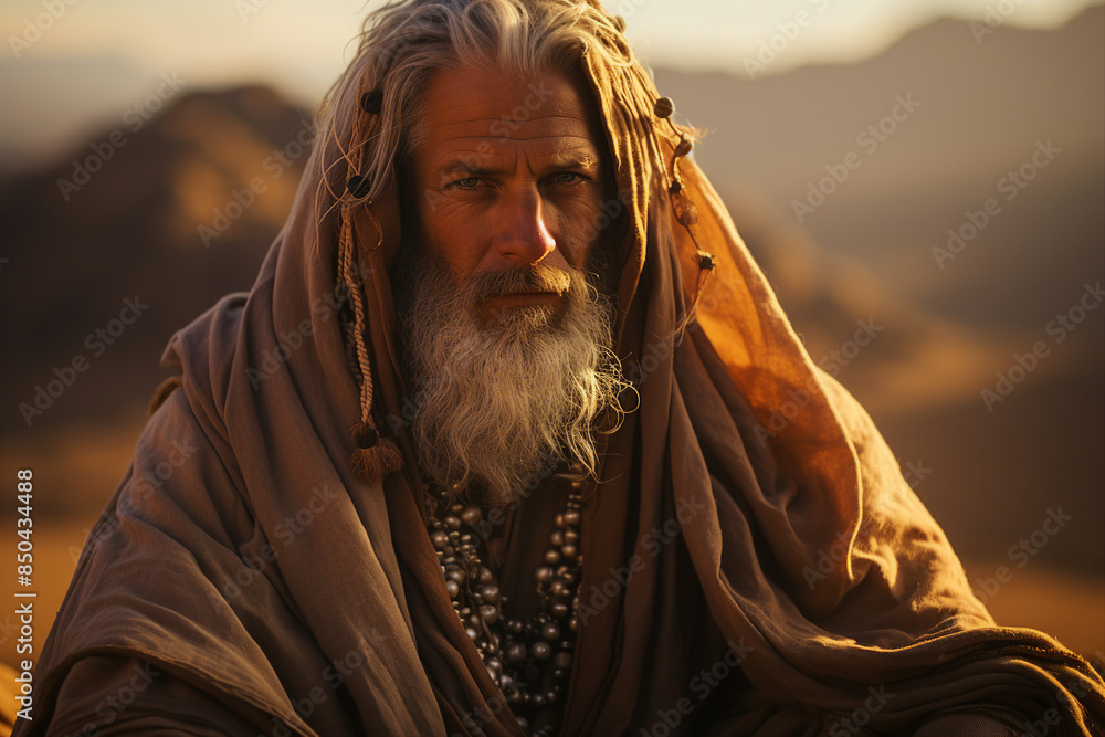 AI generated picture of man practicing mindfulness and meditation in a peaceful natural environment AI generated picture of man practicing mindfulness and meditation in a peaceful natural environment