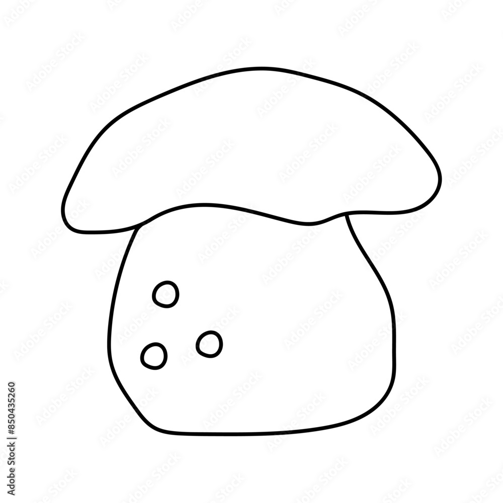Porcini in doodle style. Vector isolated on white background Porcini in doodle style. Vector isolated on white background