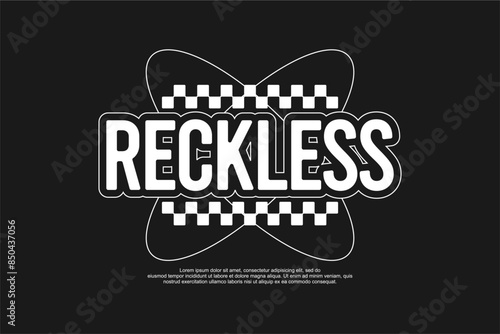 reckless streetwear urban fashion template for printing	