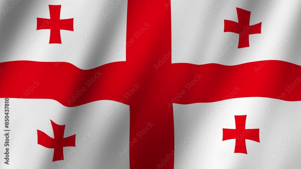 A Symbol of Strength The Georgia Flag Flying Proudly