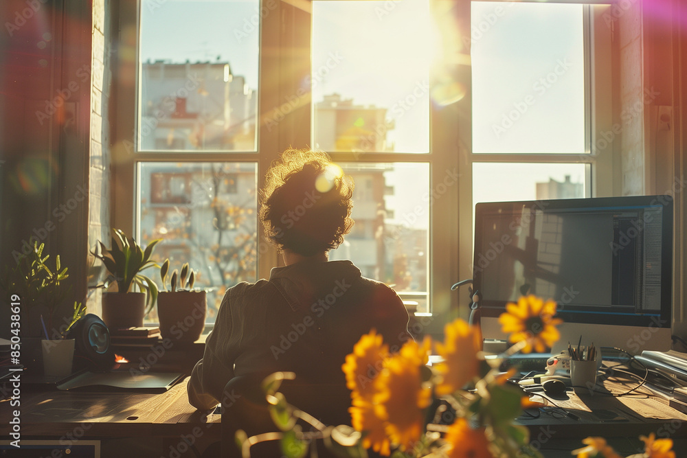 young business people working in an sunny office young business people working in an sunny office