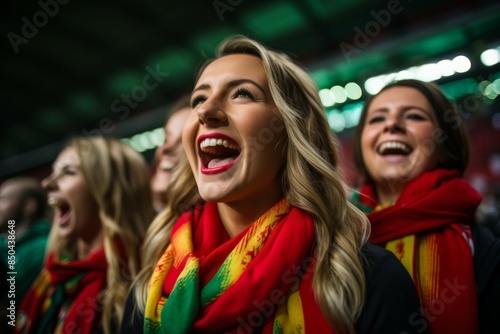 The roaring fans of Wales - Generative AI © Sidewaypics