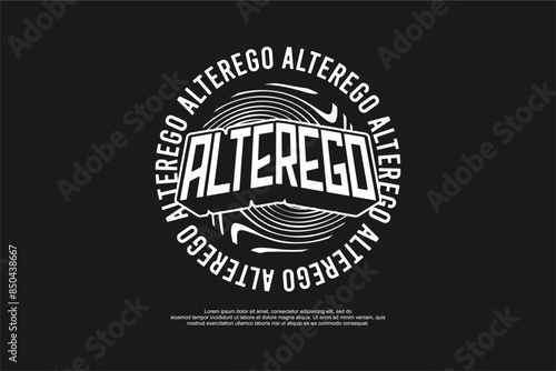 alter ego typography streetwear urban fashion template for printing	
