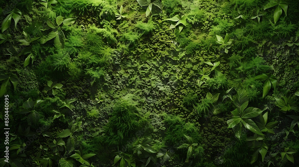Green moss and background Backdrop for displaying products Dark forest background : Generative AI Green moss and background Backdrop for displaying products Dark forest background : Generative AI