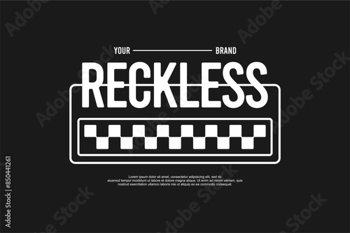 reckless streetwear urban fashion template for printing	