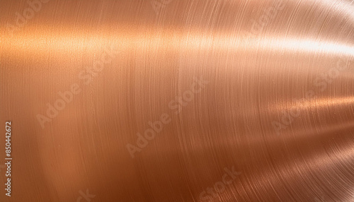 Abstract brushed copper surface metallic texture. Retro background design with free text space